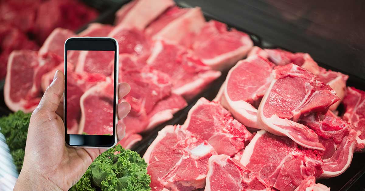 Fleisch und Handy - Online Kauf